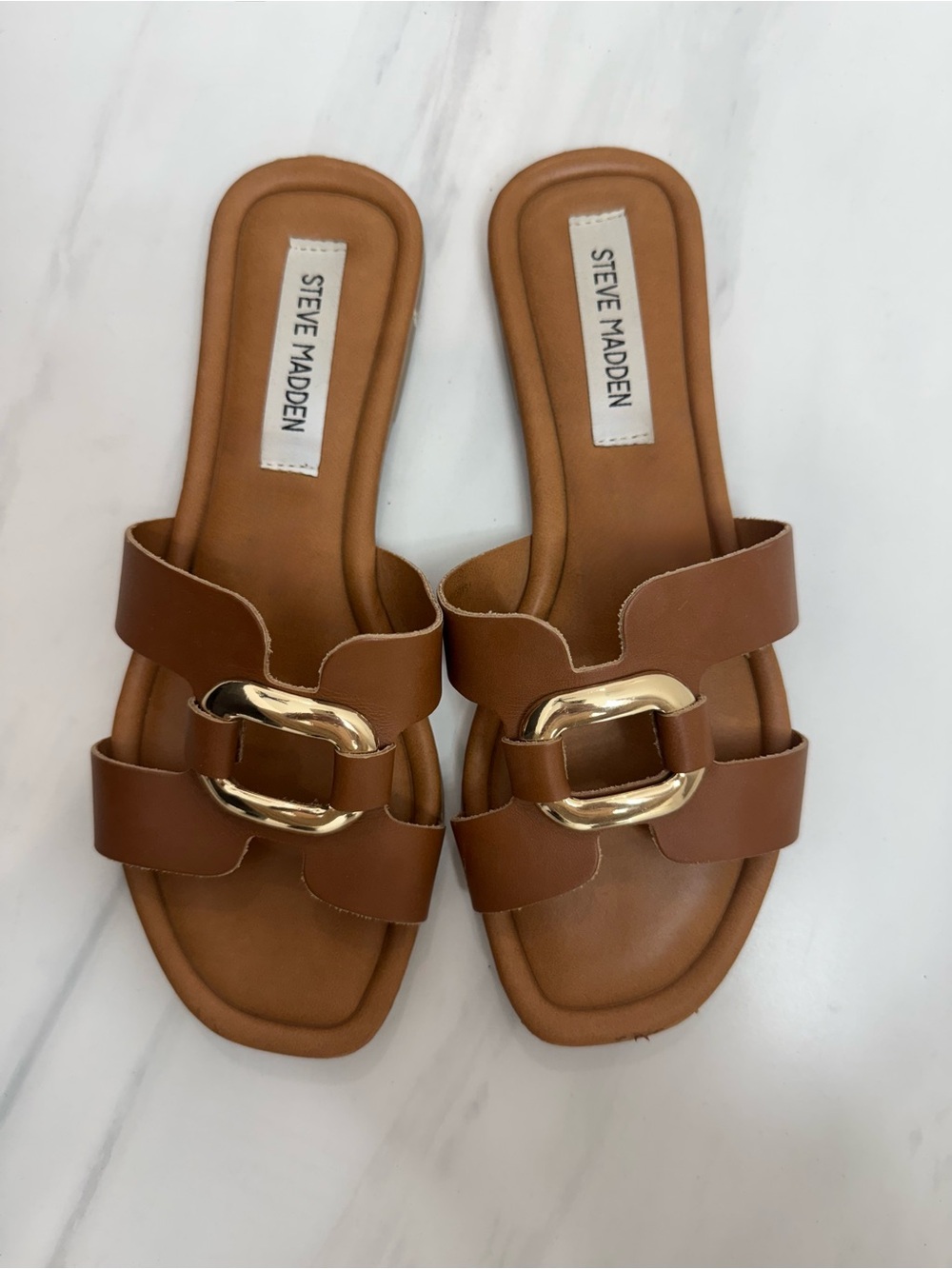 Steve Madden Women's Sandals with Gold Buckle
